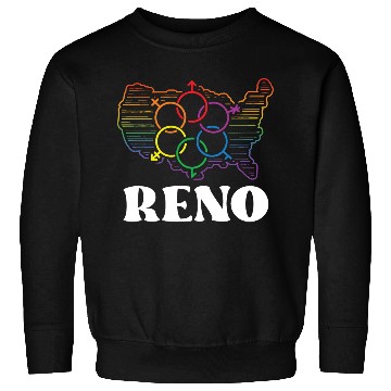 Discover Reno Pride Flag Pride Month LGBTQ Flag LGBT Commun Sweatshirts