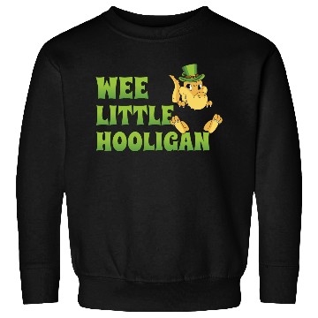 Discover Wee Little Hooligan t-rex Dinosaur St Patrick Day Sweatshirts