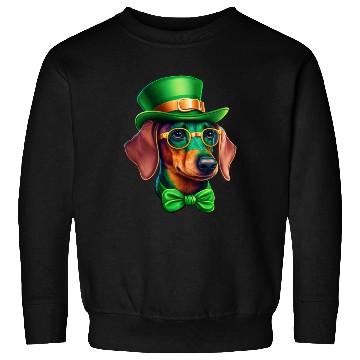 Discover St. Patricks Day Dachshund Wiener Dog Shamrock Sweatshirts