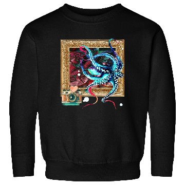 Discover An Octopus, A Camera, And A Dark Map Sweatshirts