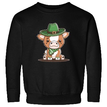Discover Kawaii cow with scarf St. Patrick's Day Sweatshirts