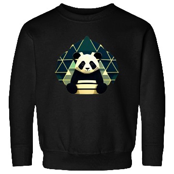 Discover Panda Geometry Triangles Sweatshirts