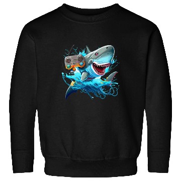 Discover shark game ps 1 Sweatshirts