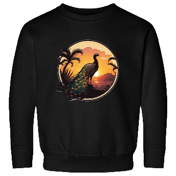 Discover Peacock Sunrise: A Relaxing Journey into Serenity Sweatshirts