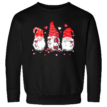 Discover Funny Gnome Wine Lover Happy Valentines Day Pajama Sweatshirts