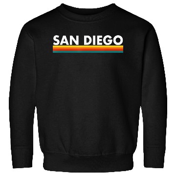 Discover San Diego California SD Retro Stripes Classic Sweatshirts
