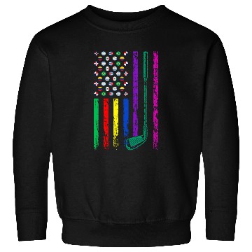 Discover American Sports Flag Hispanic Heritage Month Golf Sweatshirts