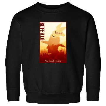 Discover Buffalo Wyoming wild west town Sweatshirts
