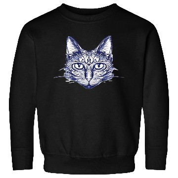 Discover Gothic black and white abstract cat Sweatshirts