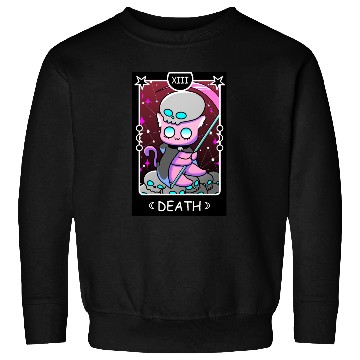 Discover Kawaii Pastel Goth Tarot Card Death Grim Reaper Cu Sweatshirts