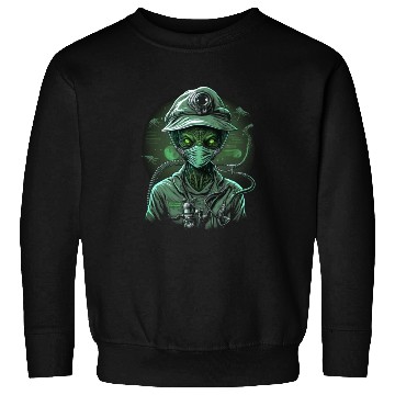 Discover Alien Nurse Stethoscope Syringe UFO Sweatshirts