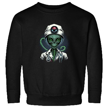Discover Alien Nurse Stethoscope Syringe UFO Sweatshirts