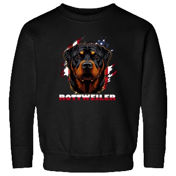 Discover Patriotic Rottweiler Dog US American Flag Sweatshirts