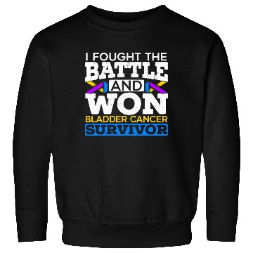 Discover Fought The Battle And Won Bladder Cancer Survivor Sweatshirts