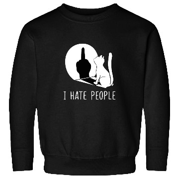 Discover Grumpy Kitten Cats I Don't Like People Cat I Hateb Sweatshirts