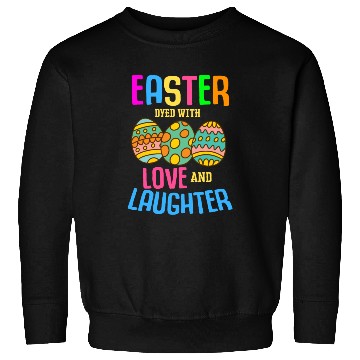 Discover Easter Colorful Egg Dye Rabbit Egg Hunt Sweatshirts