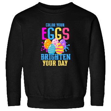 Discover Easter Colorful Egg Dye Rabbit Egg Hunt Sweatshirts