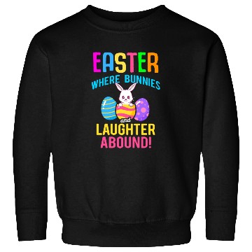 Discover Easter Rabbit Easter Bunny Flowers Eggs Sweatshirts