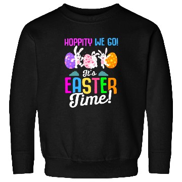Discover Easter Rabbit Easter Bunny Flowers Eggs Sweatshirts