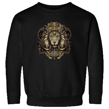 Discover Leo Ornate Lion Head Detailed Astrology Leo Zodiac Sweatshirts