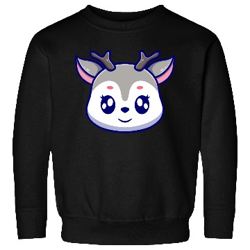Discover Cute deer cartoon icon illustration gift Sweatshirts