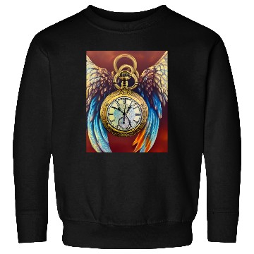 Discover Pocket Watch With Wings Sweatshirts