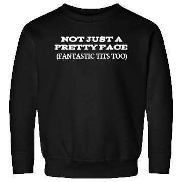 Discover NOT JUST A PRETTY FACE (FANTASTIC TITS TOO) Sweatshirts