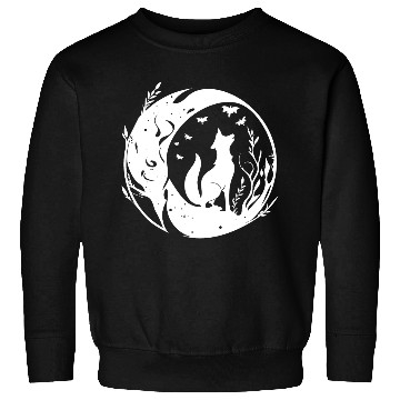 Discover Pretty Cute Tattoo Style Fox In The Moon Sweatshirts