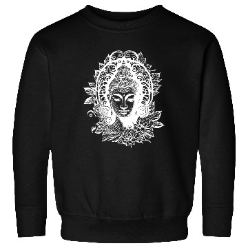 Discover Meditating Buddha Enlightenment Portrait Sweatshirts