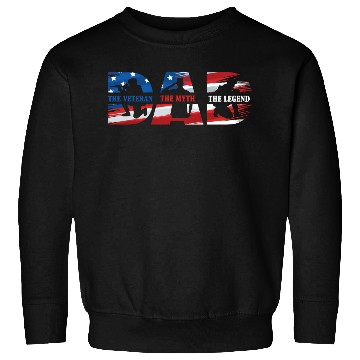 Discover Veteran Dad American Flag US Father Patriotic Sweatshirts