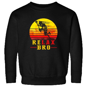 Discover Relax Bro Lacrosse Player Gift in Retro Vintage Sweatshirts