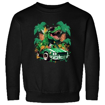 Discover St Patricks Day Dinosaur Monster Truck Trex Sweatshirts