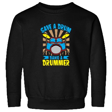 Discover Drummer Drums Music Drum Set Drumming Sweatshirts