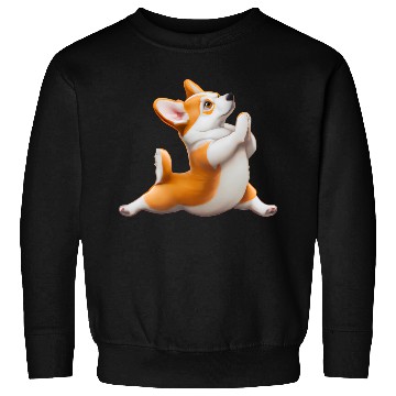 Discover Corgi dog in yoga pose Sweatshirts