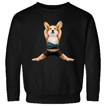 Discover Corgi dog in yoga pose Sweatshirts