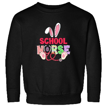 Discover Stethoscope Cute Bunny School Nurse Easter Teacher Sweatshirts