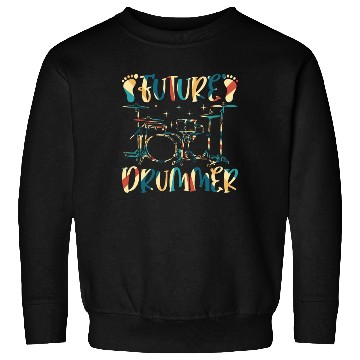 Discover Future Drummer Buddy - Newborn Drummer Baby Sweatshirts
