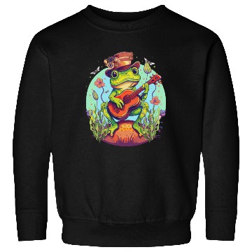 Discover Cottagecore Steampunk Guitarist Frog Dark Academia Sweatshirts