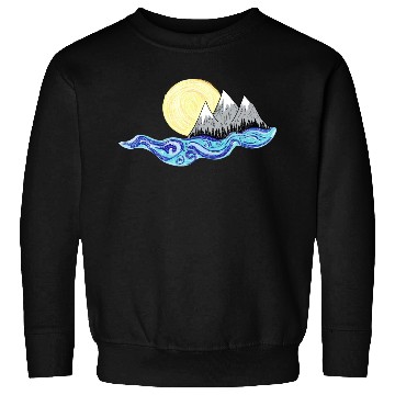 Discover Mountain Sun And Water Sweatshirts