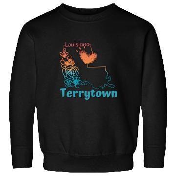 Discover I love my home town Terrytown Louisiana Sweatshirts