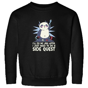 Discover Procrastinating Panda Lover Side Quest Panda Sweatshirts