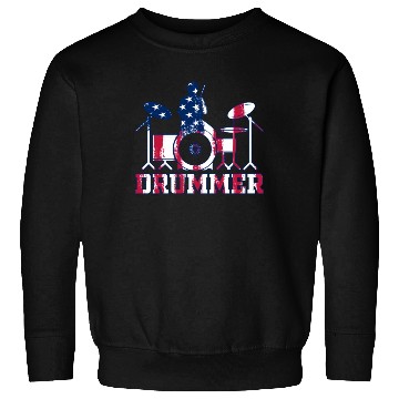 Discover Drum Player Drummer Drum Instrument Drummer US Fla Sweatshirts