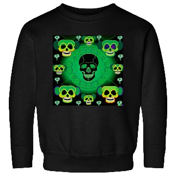 Discover Psychedelic Green St Patrick’s Day Skulls Sweatshirts
