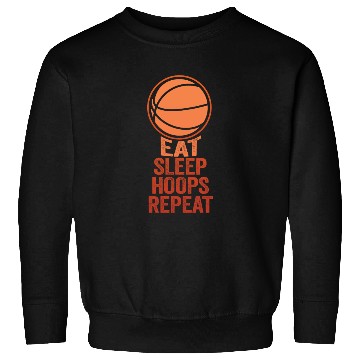 Discover Eat Sleep Hoops Repeat Basketball Team Sweatshirts