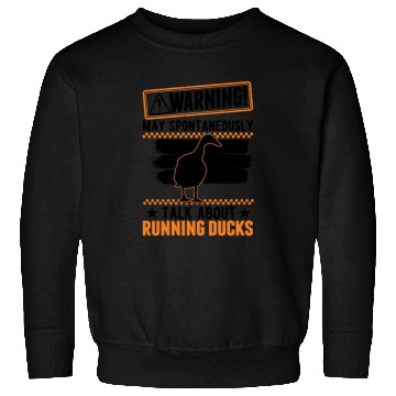 Discover Warning Runner Duck Bottle Running Sweatshirts