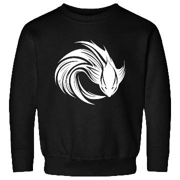 Discover Wild Fighting Fish Tattoo Portrait Sweatshirts