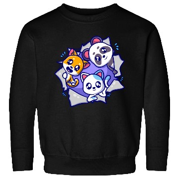 Discover cute animal cartoon icon illustration Sweatshirts