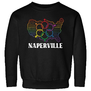 Discover Naperville Pride Month Pride Flag LGBT Community L Sweatshirts