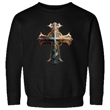 Discover Jesus Cross Painting Sweatshirts