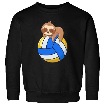 Discover Funny Volleyball Sloth Lover Sweatshirts